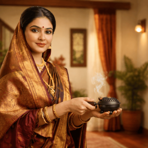 Divine Dhuni Burner – Wooden Handle Edition